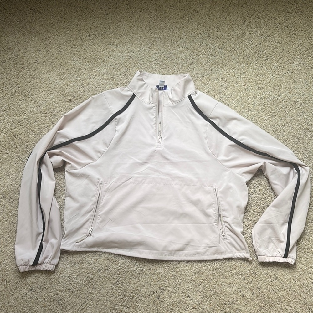 Beige Quarter-Zip Pullover